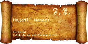 Hajdú Nanett névjegykártya